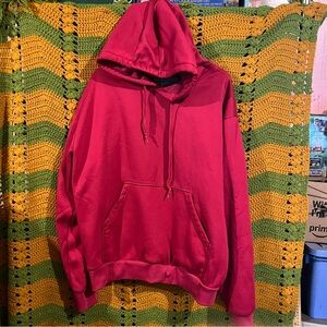 Vintage 1991 Oscar Sports Red Pullover Hoodie Fleece XL